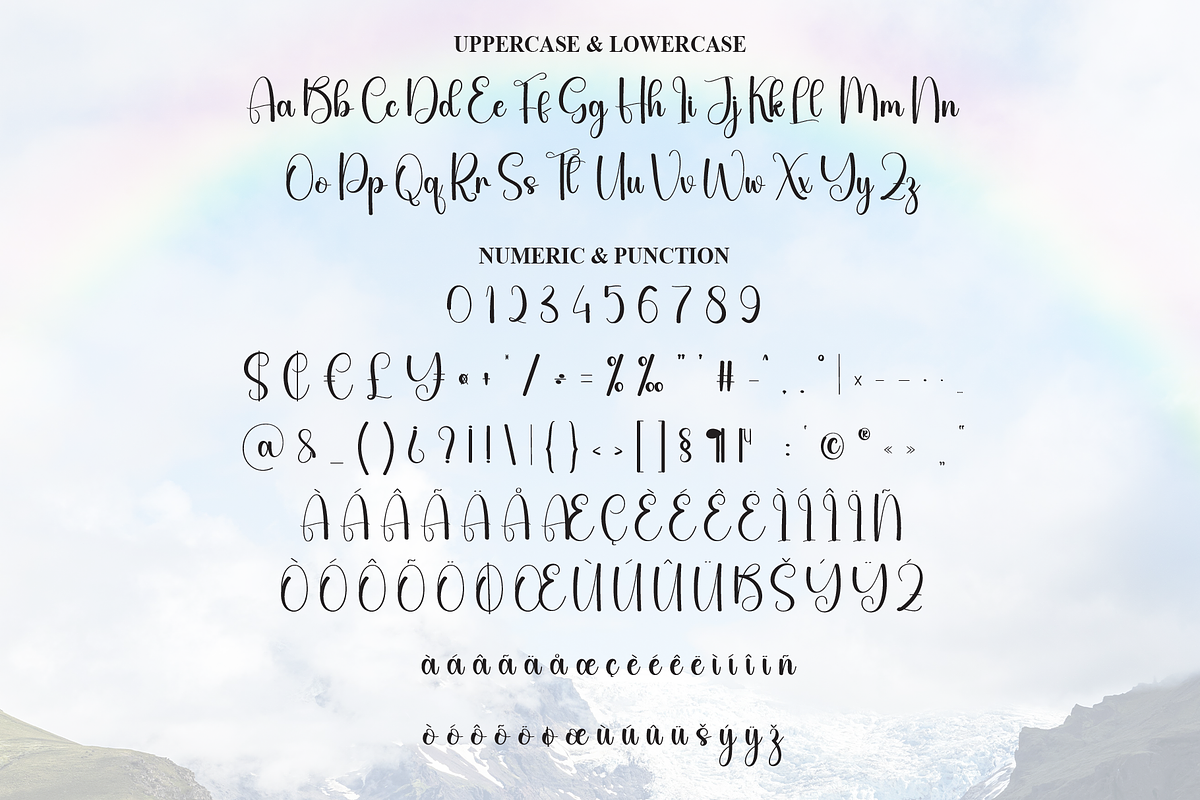 Winter Rainbow | Script Font, a Handwritten Font by Scratchones (Photo 7 of 9)