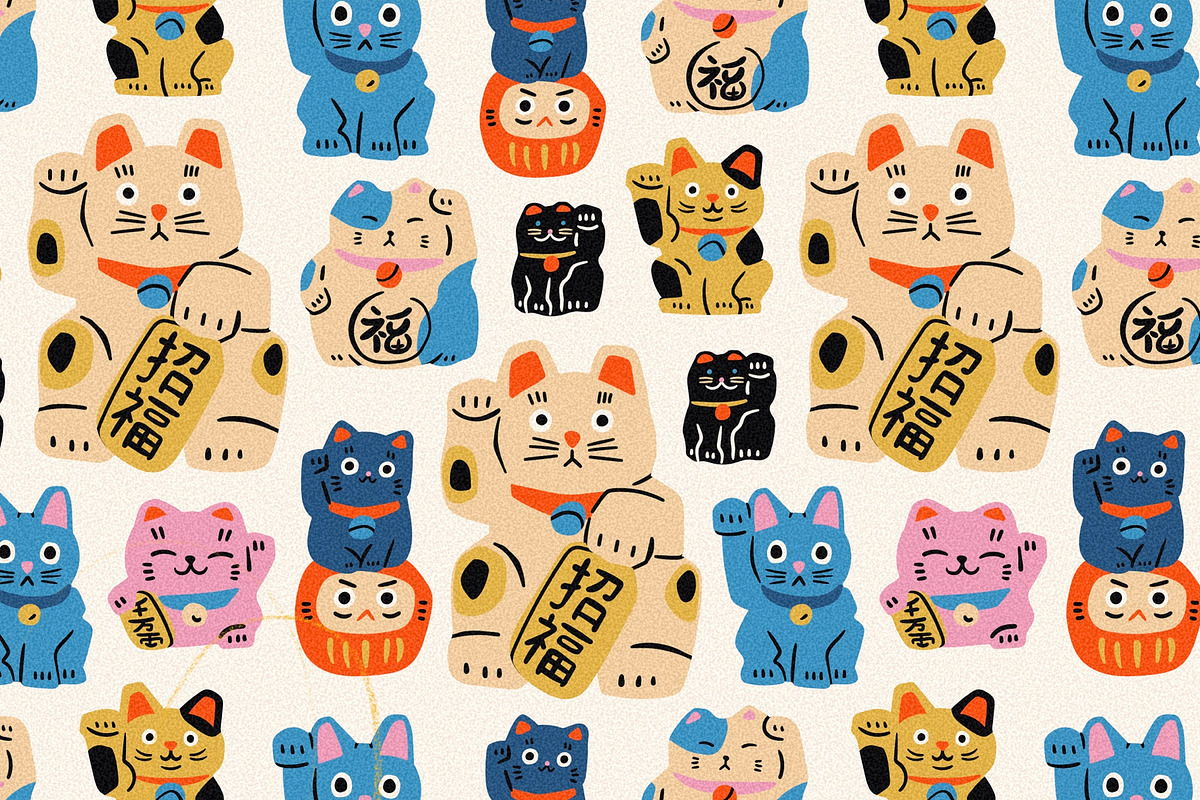 Lucky cats, an Animal Illustration by Twisted Tail (Photo 4 of 6)