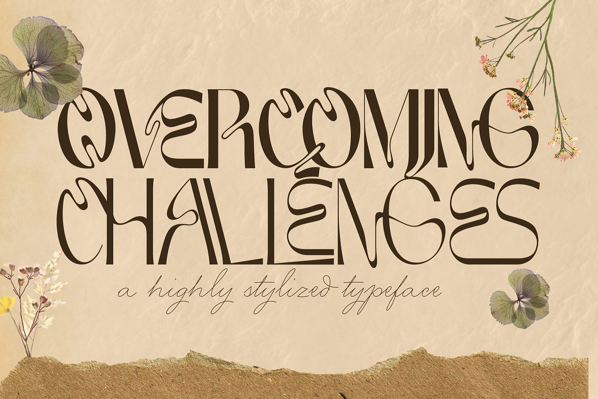 OVERCOMING CHALLENGES FONT, a Sans Serif Font by 177Studio (Photo 1 of 8)