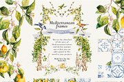 Watercolor Mediterranean summer life, a Decorative Illustration by Pamyatka Shop (Thumbnail 7 of 25)