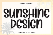 Sunshine Design | Script Font, a Script Font by Scratchones (Thumbnail 1 of 8)