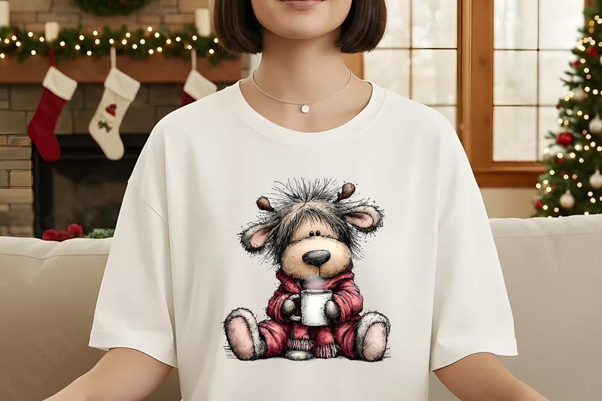 Whimsical Christmas reindeer Clipart, an Illustration by Designworld (Photo 4 of 6)