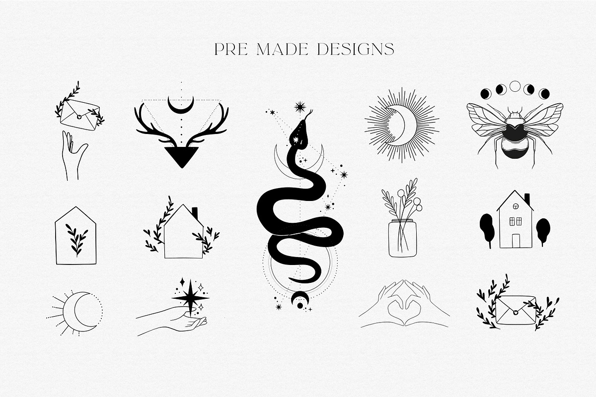 Magic outline logo. Astrology, a Graphic by Kate Macate (Photo 8 of 22)