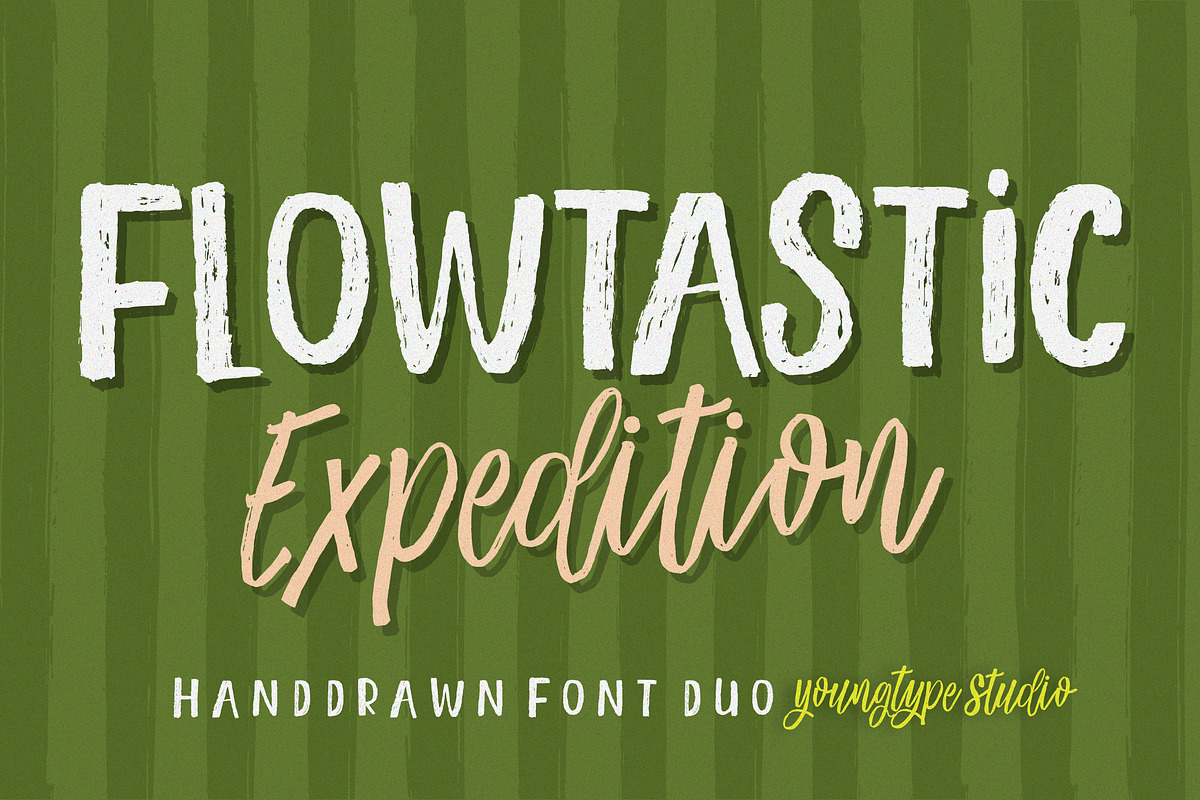 Flowtastic Expedition - Font Duo, a Handwritten Font by Youngtype.Std (Photo 1 of 10)