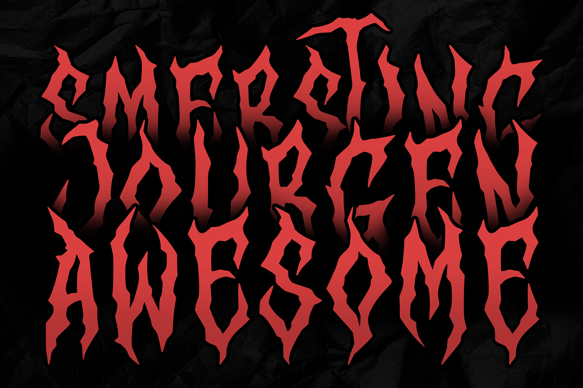 Lorque Black Metal Display Font, a Blackletter Font by Maulana Creative (Photo 7 of 7)