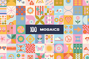 200 Vector Mosaics & Patterns, a Pattern Graphic by assetpro.design (Thumbnail 3 of 16)