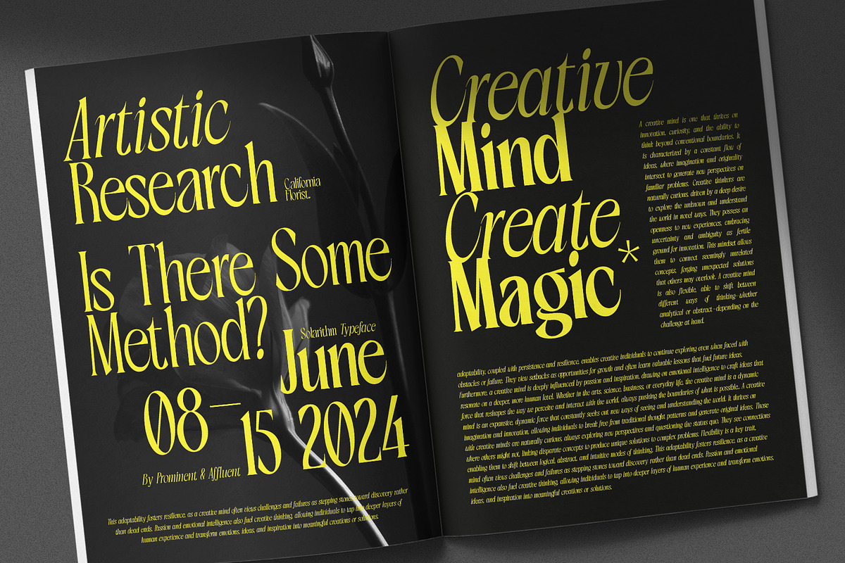 Solarithm - Retro Serif Typeface, a Serif Font by Prominent & Affluent (Photo 9 of 10)
