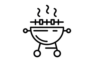 Bbq Line Icon, an Icon by Pexelpy