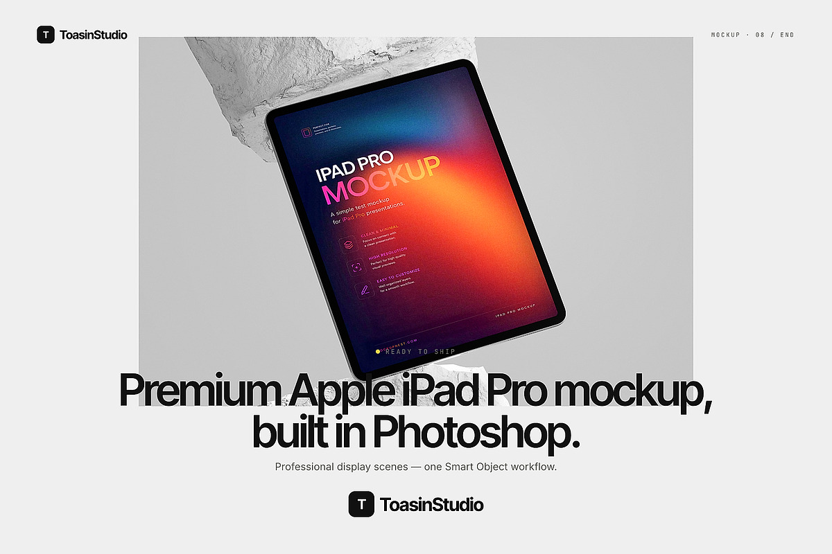 ROKK - iPad Pro Mockup, an iPad Mockup by Toasin Studio (Photo 8 of 8)