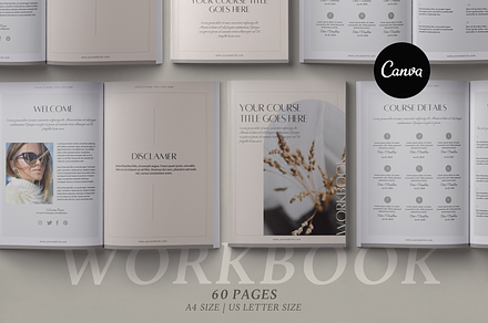 eCourse Workbook Creator CANVA, a Magazine Template by 3.14&Co