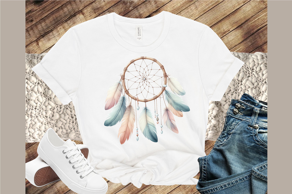 Watercolor Boho Dreamcatcher Clipart, an Illustration by Sublimation Artist (Photo 4 of 6)