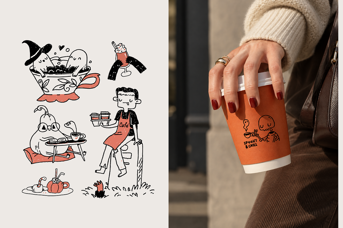 Halloween Clipart Hand-Drawn Doodles, a Decorative Illustration by Heartwarming Art (Photo 6 of 10)