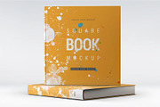 Square Book Mock-Up, a Books & Magazine Mockup by Se٧enStudio (Thumbnail 1 of 9)
