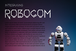Robocom – Futuristic Display Font