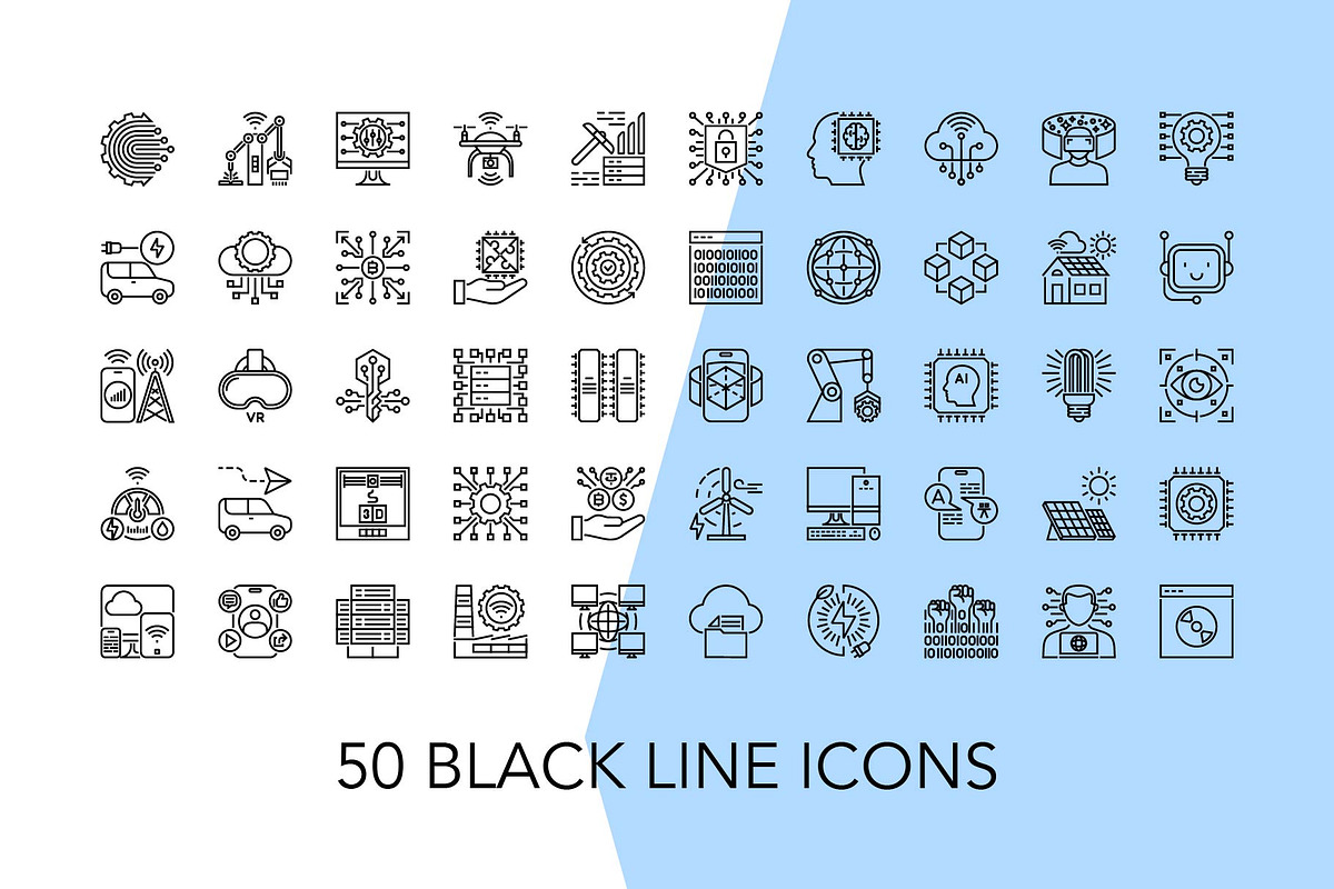 200 Technology Vector Icon Set, an Icon by Genestro Shop (Photo 2 of 5)