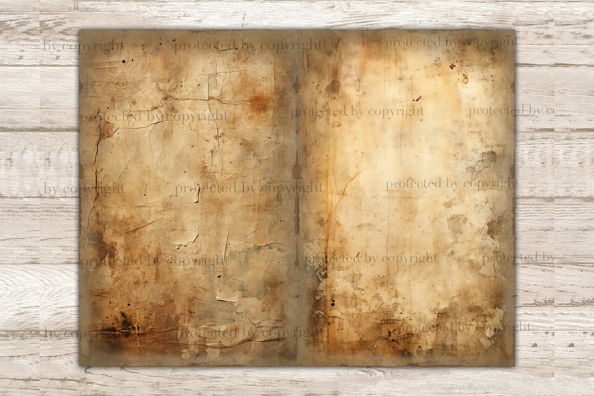 Old Paper Junk Journal Pages, a Texture Illustration by GlamArtZhanna (Photo 2 of 9)