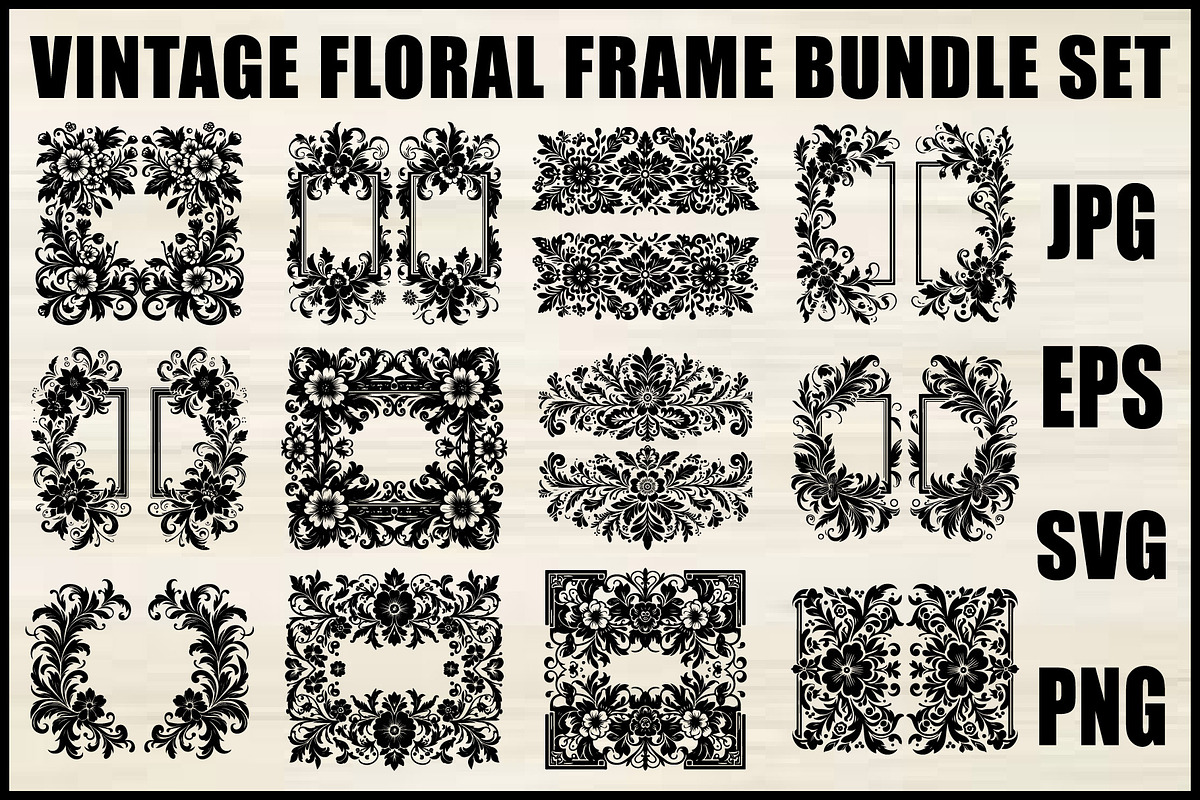 Elegant Baroque Frame Designs, an Object Graphic by jahid234 (Photo 1 of 13)