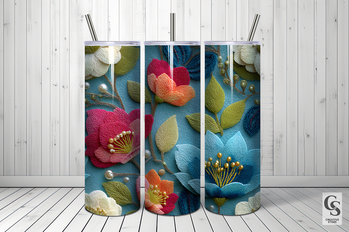3D Colorful Beaded Felt Flower Paper, a Pattern Graphic by Creative Store (Photo 2 of 4)