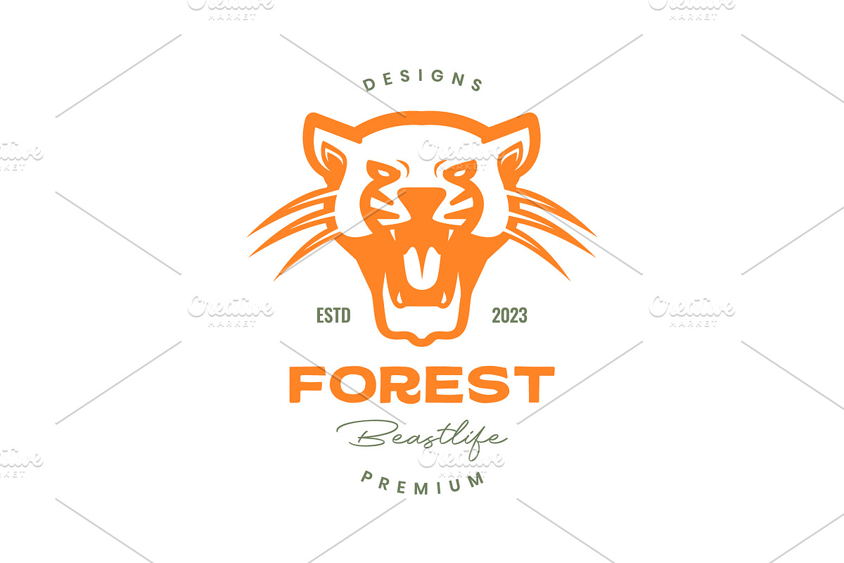 animal beast wildlife jaguar icon, a Branding & Logo Template by devastd