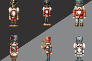 Christmas Nutcracker Clipart, an Illustration by Black Bird Studio (Thumbnail 2 of 6)