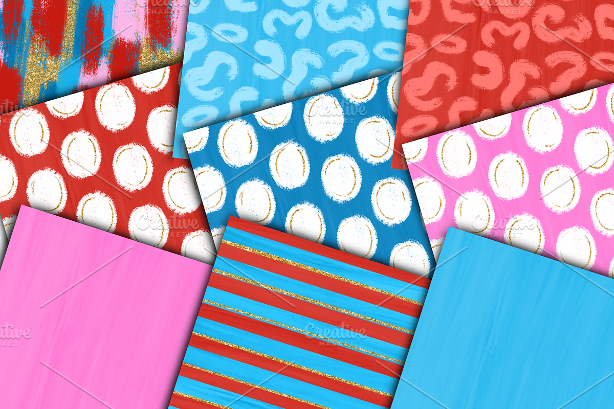Hand Drawn 4th of July Digital Paper, a Pattern Graphic by Krafty Digital Designs (Photo 2 of 3)
