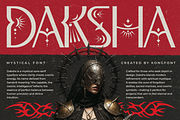 Daksha – Mystical SansSerif Typeface, a Sans Serif Font by overlaytemplates (Thumbnail 1 of 5)