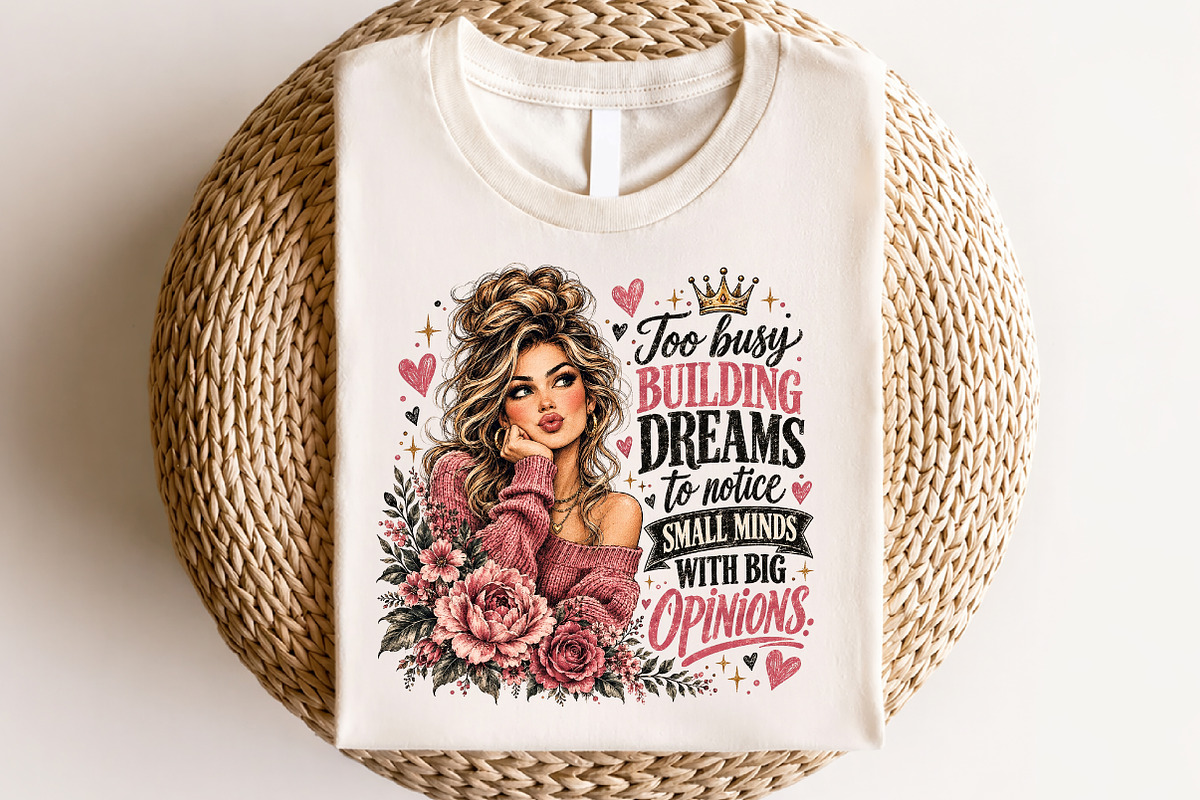 Building Dreams Blonde Messy Bun, a Seasonal Illustration by CraftArtStudio (Photo 4 of 4)
