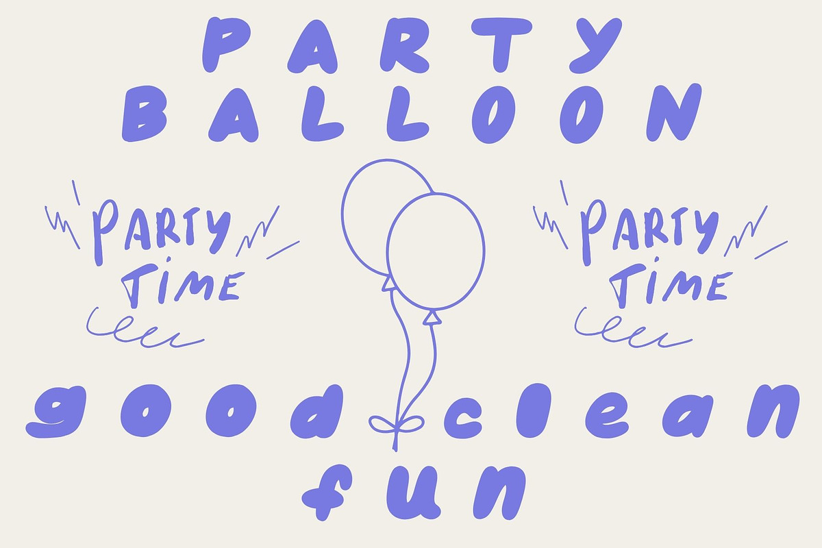 Party Balloon Bubble Font, a Handwritten Font by Eryn Rose Design (Photo 6 of 13)