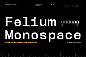 TBJ Felium Monospace Clean Modern, a Sans Serif Font by Taboja Studio