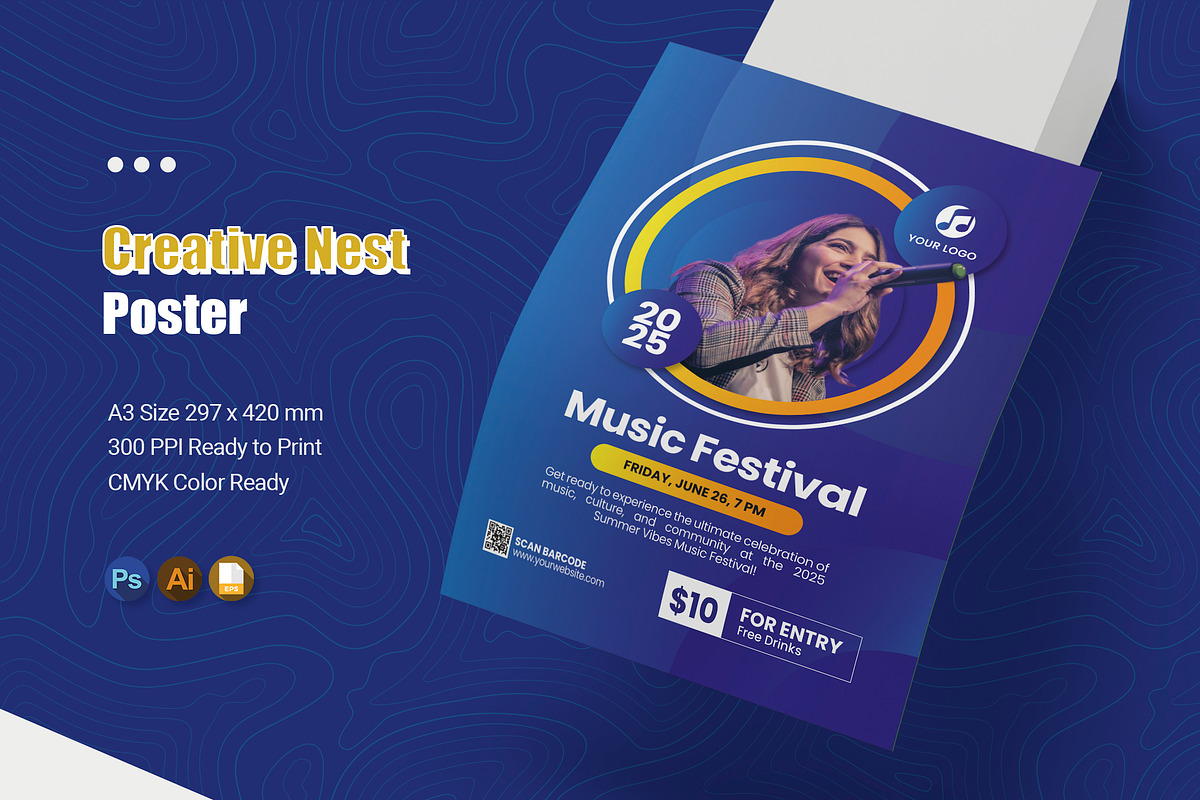 Creative Nest - Poster, a Poster Template by Esensifiksi.studio (Photo 1 of 3)