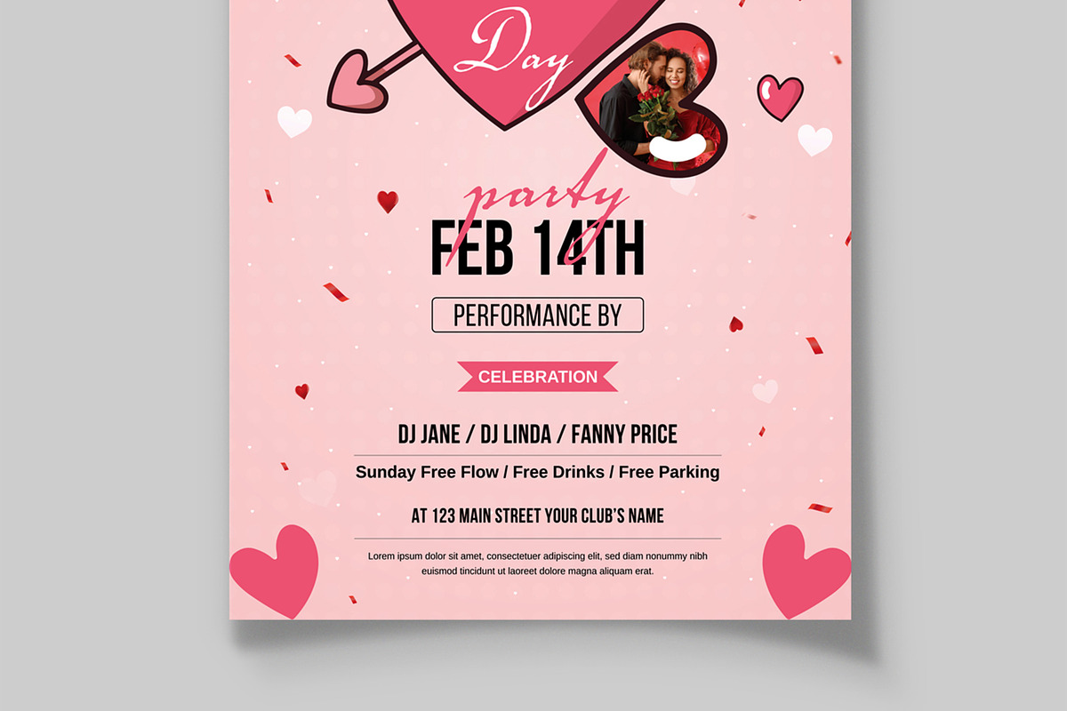 Valentine Flyer Layout, a Flyer Template by MightyDesign (Photo 3 of 8)