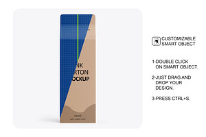 Kraft Paper Drink Carton Mockup