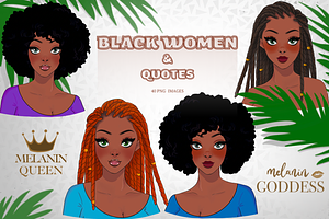 Black Women Portrait and Quotes, a Person Illustration by MarisoArt