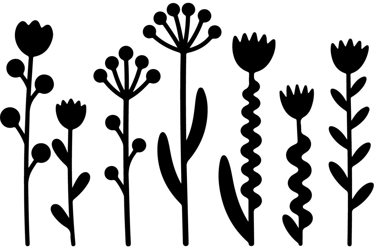 Simple Wildflower Silhouette, an Object Graphic by Designer_Momina (Photo 13 of 15)