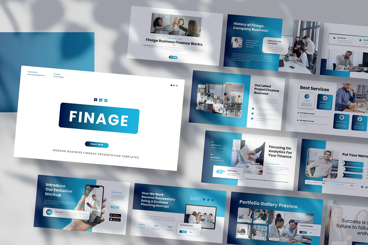 Finage-Business Powerpoint & GS, a Presentation Template by Raseuki (Photo 1 of 5)