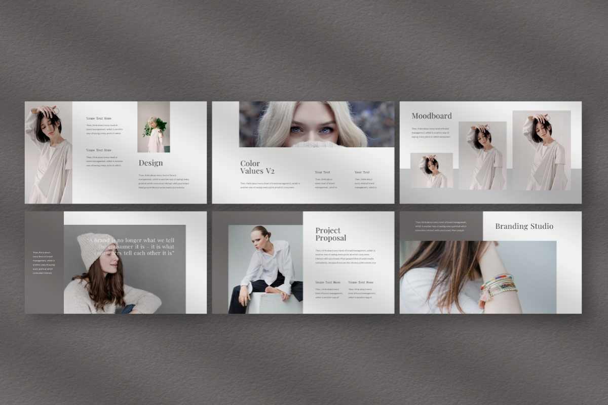 Gray Google Slide Template, a Presentation Template by Inkofert (Photo 5 of 10)