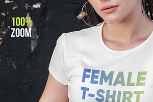 Female T-Shirt In City PSD Mockups