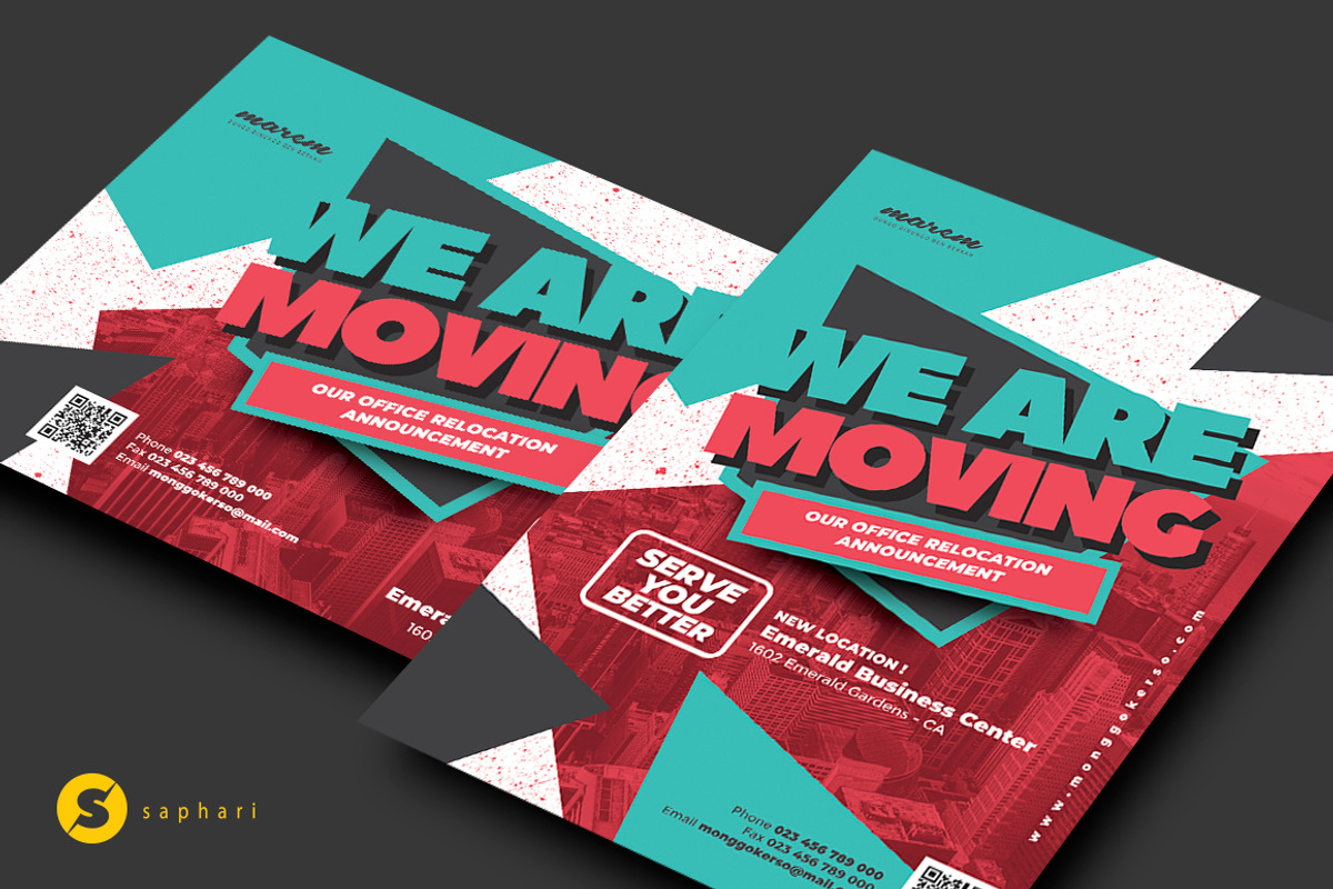 Moving Announcement, a Flyer Template by Saphari (Photo 1 of 3)