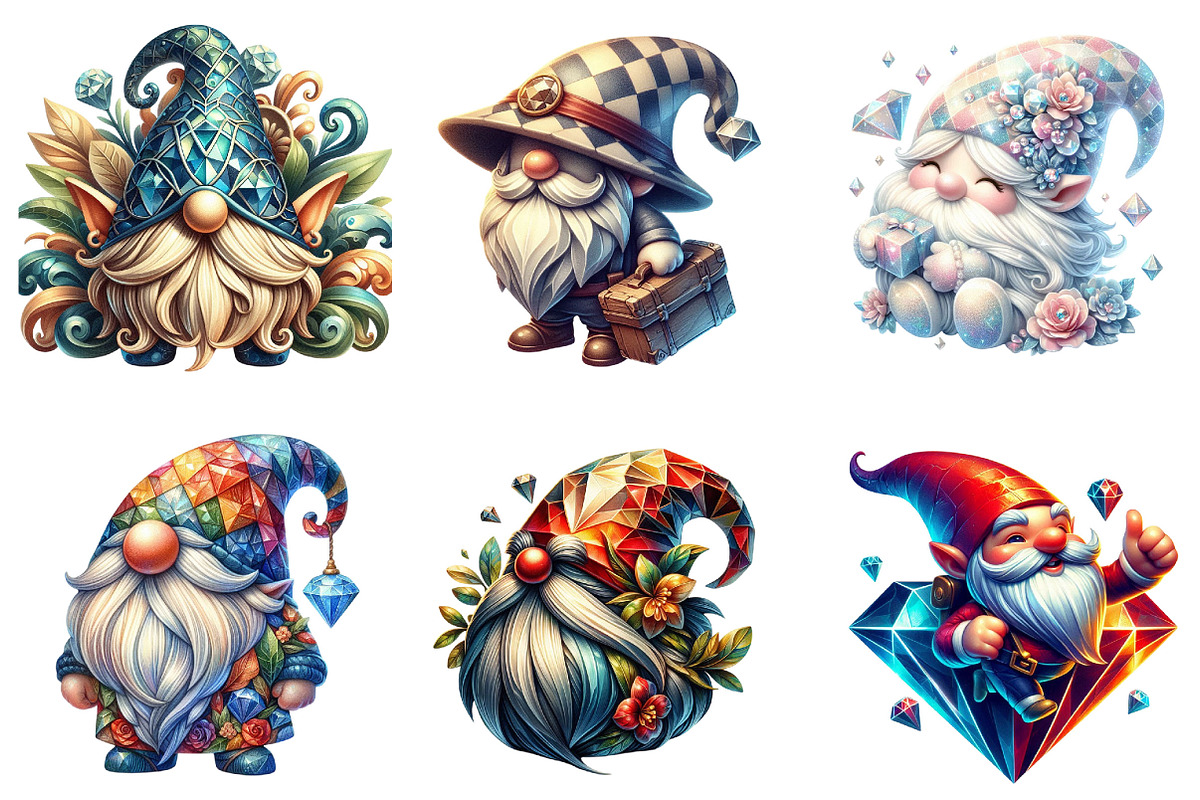 Diamond Gnome Sublimation Clipart, a Graphic by CitraGraphics (Photo 4 of 4)