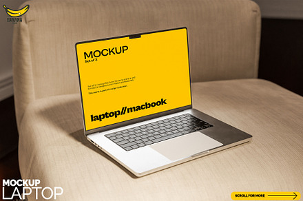 Laptop Macbook Screen Mockup Bundle