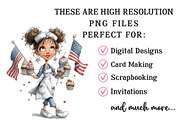 Whimsical 4th of July Nurse Clipart, an Illustration by OK Design (Thumbnail 4 of 6)