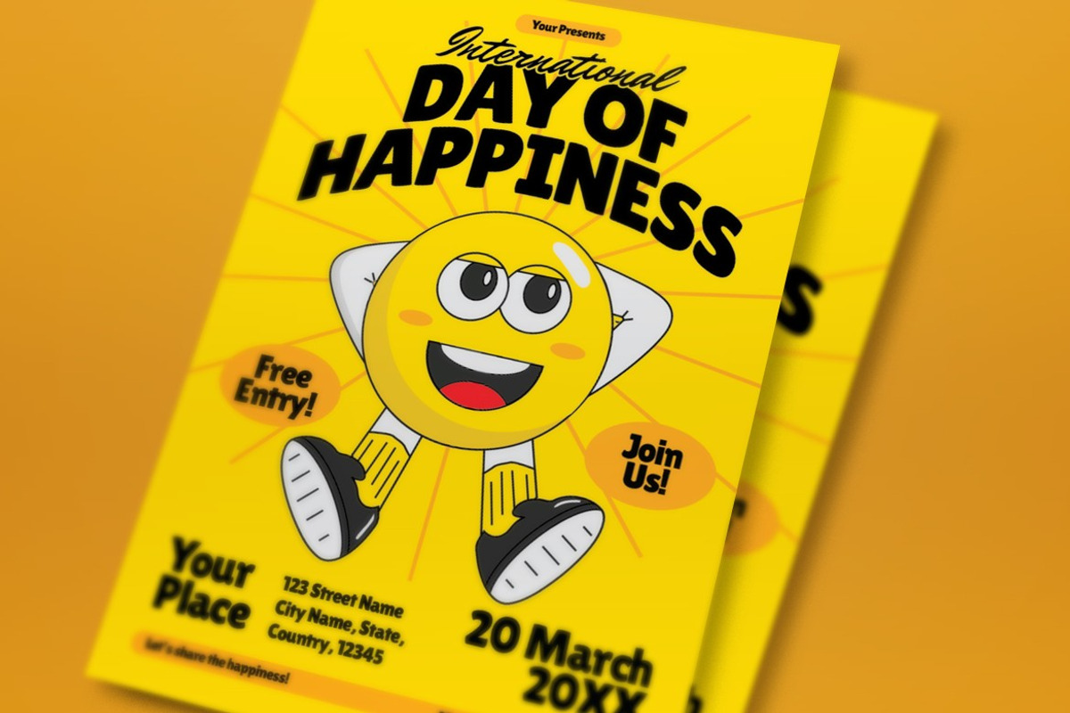 Day of Happiness Flyer Set, a Flyer Template by graphicook (Photo 2 of 3)