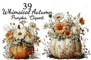 Whimsical Autumn Pumpkin Clipart, a Seasonal Illustration by Canvas Craft