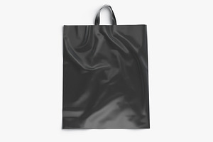 Black Handle Plastic Bag 3D Model