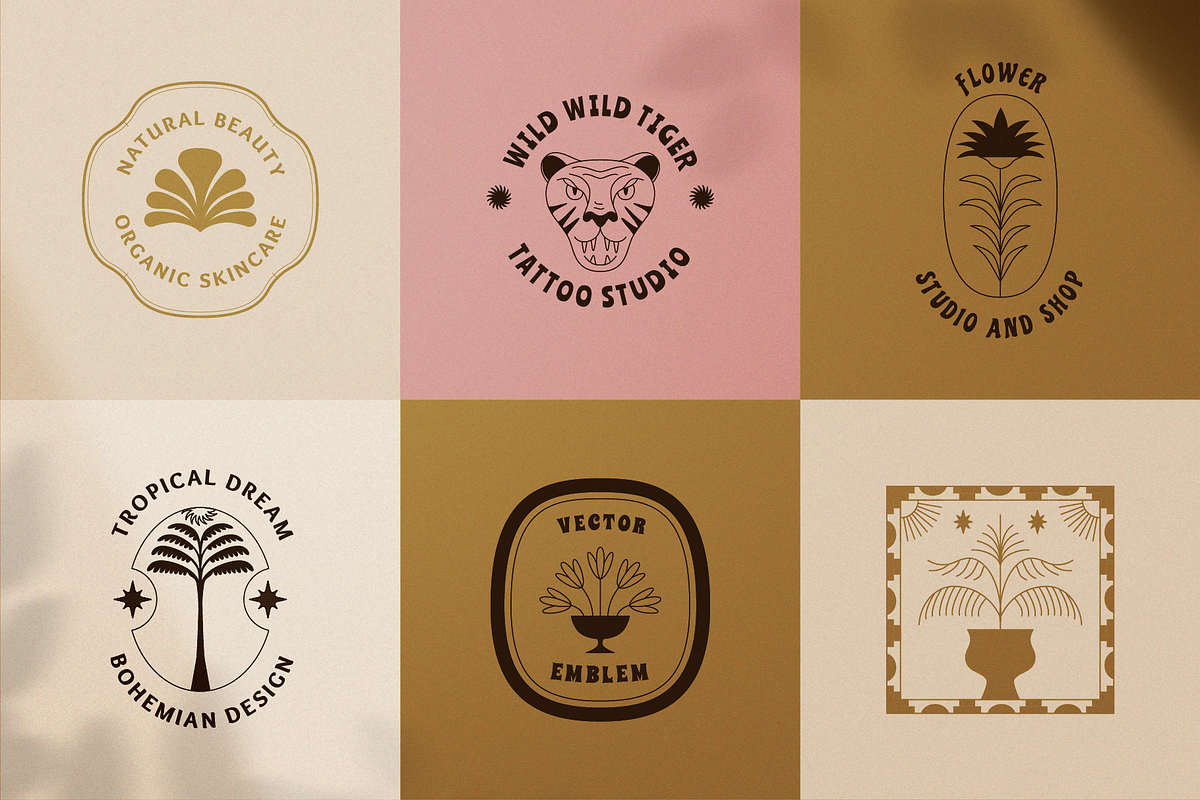 Vintage vector logos, a Background Graphic by venimo (Photo 3 of 6)
