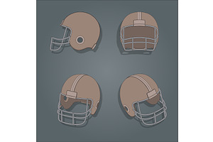 Vector American football helmet, an Object Illustration by piter.goskov