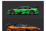 Dynamic Race Car Graphics Set, a Texture Illustration by CarWrap design (Thumbnail 3 of 3)