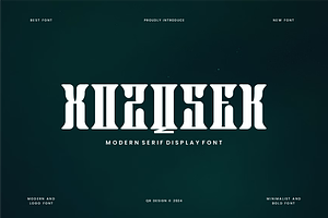 Xozqsek - Tall & Serif Font