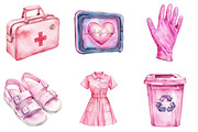Watercolor Medical Clipart, a Seasonal Illustration by CitraGraphics (Thumbnail 4 of 4)