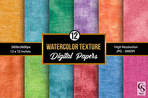 Watercolor Painted Texture Paper, a Texture Graphic by Creative Store